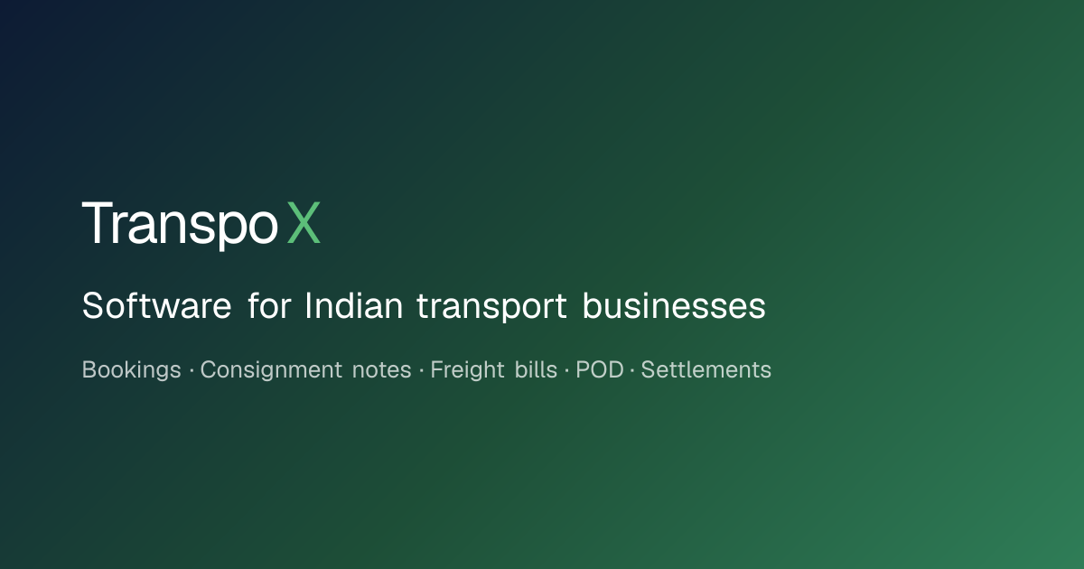 AI Transport & Logistics Management System for Indian Booking Offices ...